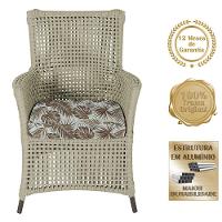 Poltrona Igapó Alumínio Pintura Marrom Corda Náutica E6 Rami - 5