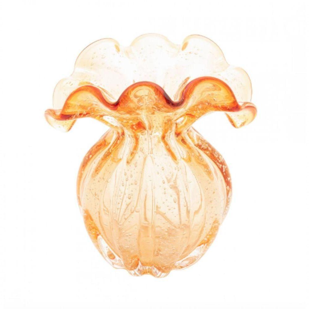 Vaso De Vidro Italy Ambar 11x9x11,5 Cm - Lyor - 1