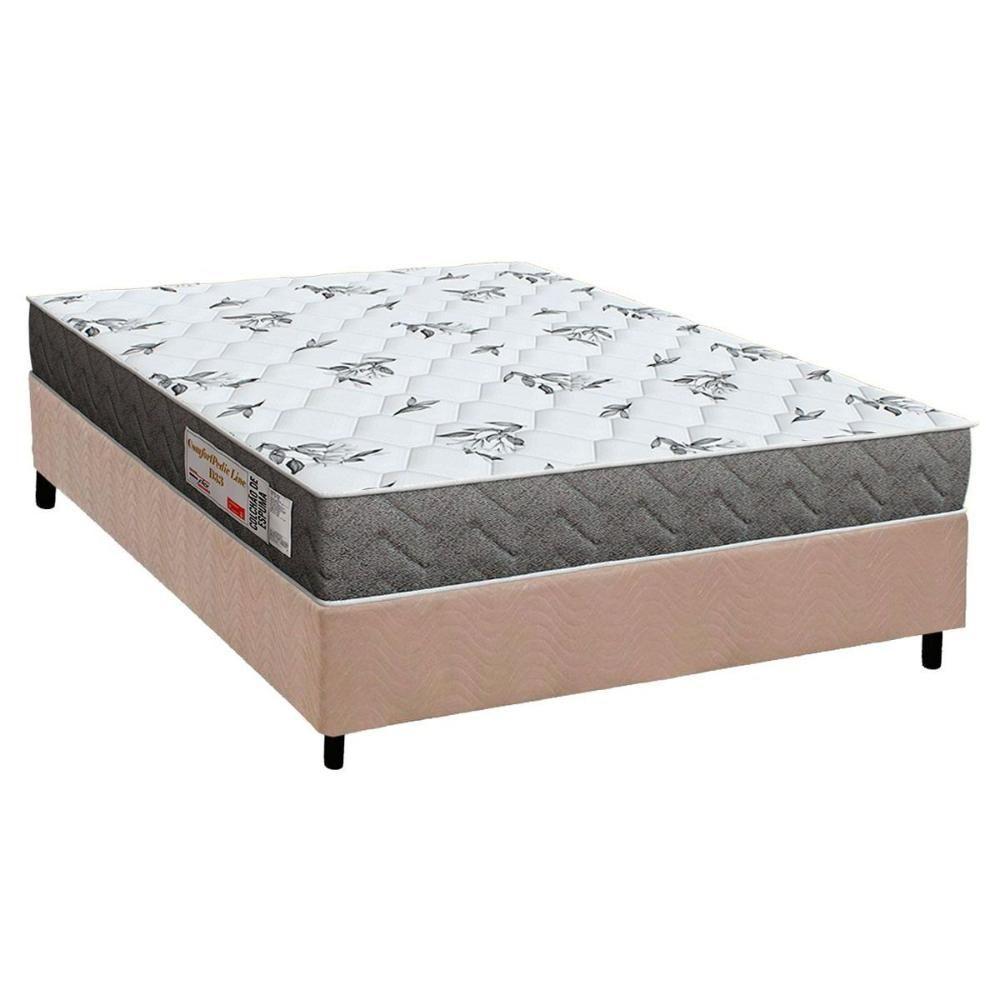 Conjunto Box Casal: Colchão Espuma Orthoflex D33 Comfortpedic Line Black + Base Crc Suede Clean (138x188) - 1