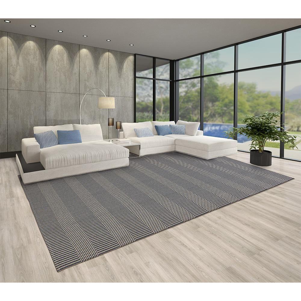 Tapete P/ Sala Serido 21409 L.grey/navy 2,30x3,00 São Carlos - 5