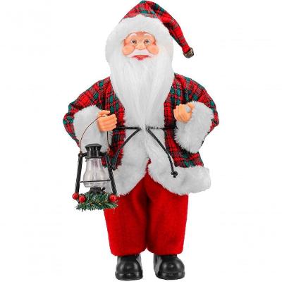 Boneco De Natal Papai Noel Tecido Lampião 30cm