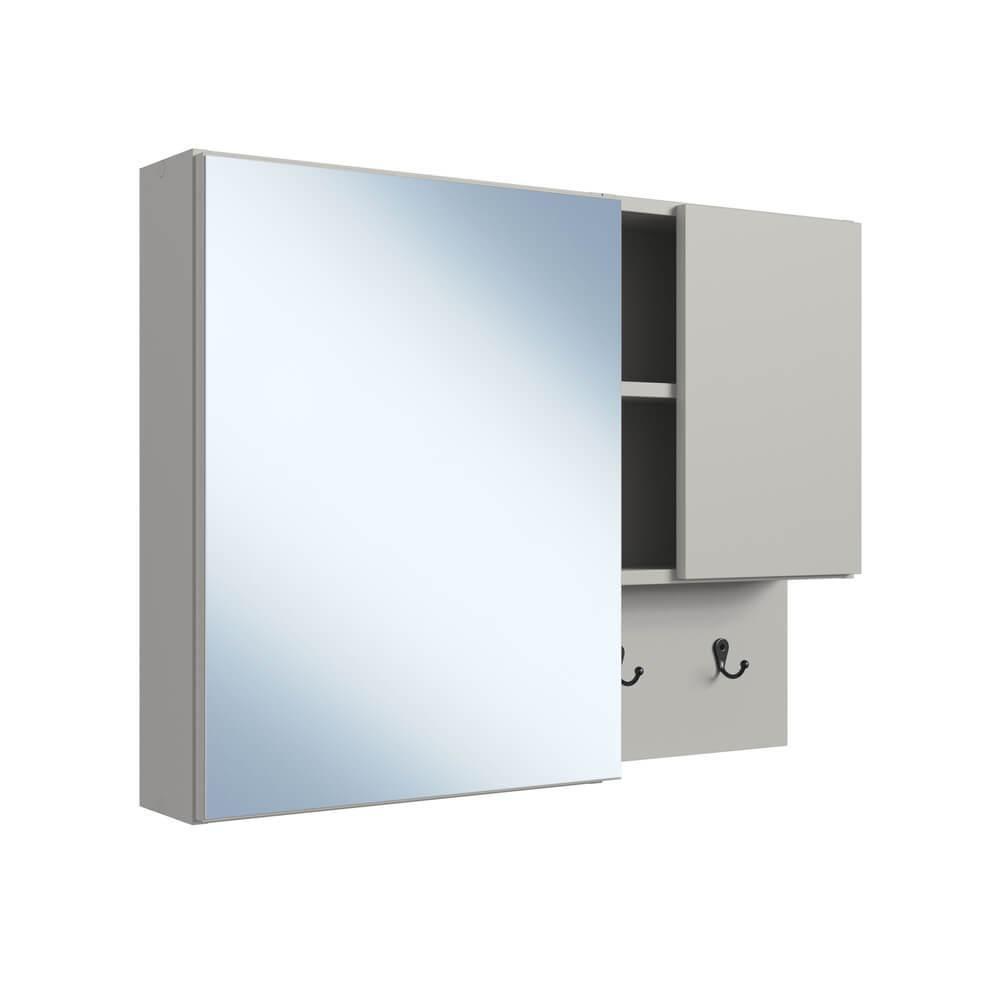 Armario Para Banheiro Com Espelho 02 Portas 80cm Arenas Proddy Arenas - 1