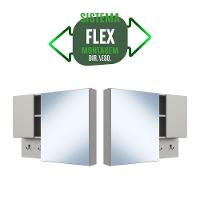 Armario Para Banheiro Com Espelho 02 Portas 80cm Arenas Proddy Arenas