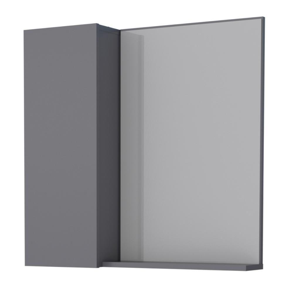 Espelheira Com 1 Porta Para Banheiro Abaeté Cinza - 1