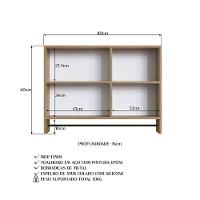 Armario Para Banheiro 01 Porta Com Espelho 80cm Proddy Mel Mel - 3