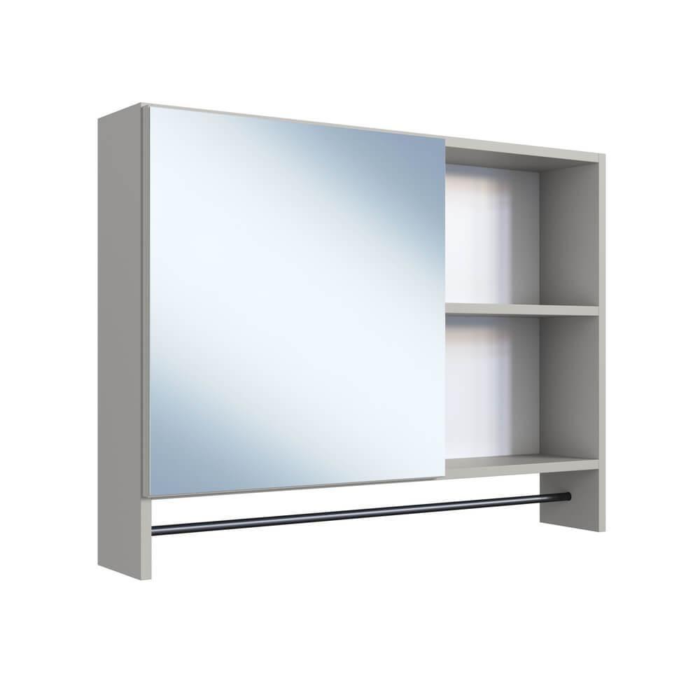 Armario Para Banheiro 01 Porta Com Espelho 80cm Arenas Proddy Arenas - 1