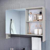 Armario Para Banheiro 01 Porta Com Espelho 80cm Arenas Proddy Arenas - 2