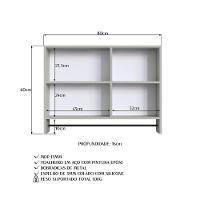 Armario Para Banheiro 01 Porta Com Espelho 80cm Arenas Proddy Arenas - 3