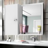 Espelheira e Armário Gênova Branco Bechara - 1