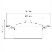 Panela Caçarola Tramontina Turim Antiaderente Chumbo 24 Cm 4,9 L Starflon Max Tramontina - 2