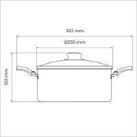 Panela Caçarola Tramontina Turim Antiaderente Chumbo 24 Cm 4,9 L Starflon Max Tramontina
