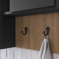 Armario Para Banheiro Com Espelho 02 Portas 80cm Mel Grafite Proddy Mel Grafite - 6