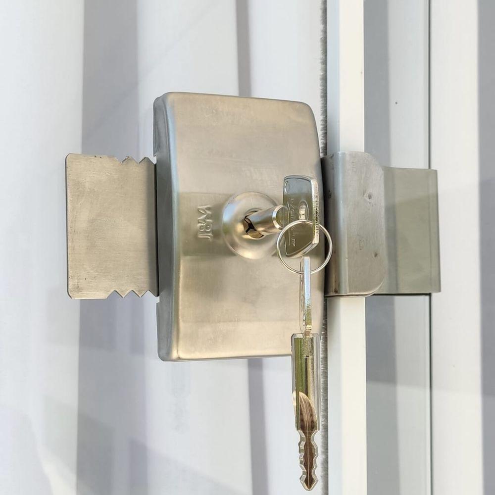 Fechadura Auxiliar Jbm Fc1 Para Portas De Correr Vidro 15cm - 2