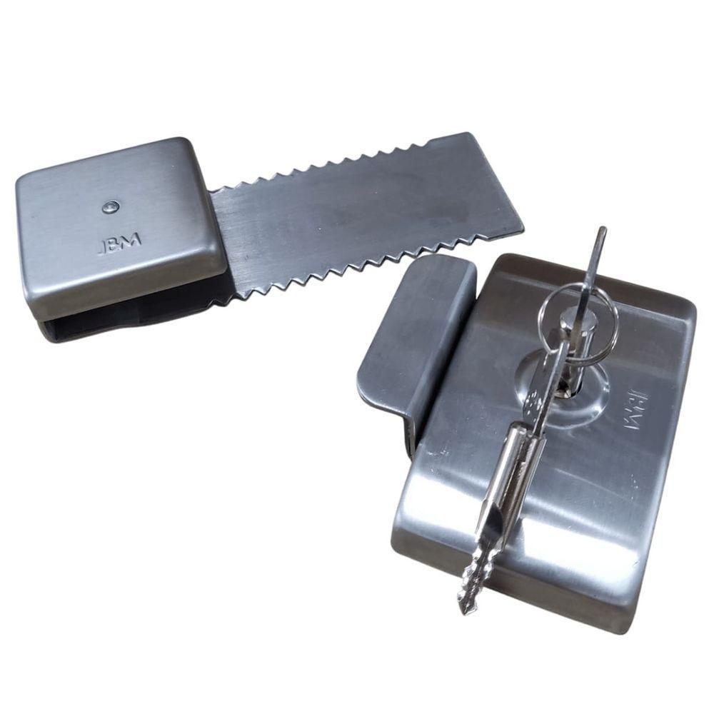 Fechadura Auxiliar Jbm Fc1 Para Portas De Correr Vidro 15cm - 4