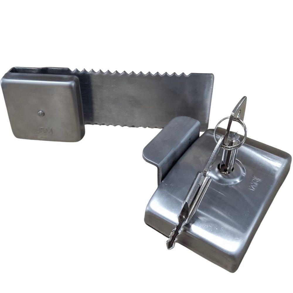 Fechadura Auxiliar Jbm Fc1 Para Portas De Correr Vidro 15cm - 5