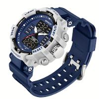 Relógio De Pulso De Quartzo De Moda Esportiva Masculina, Resistênte à água Azul-wh - 4