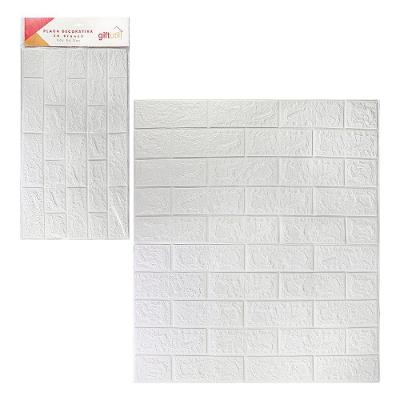Placa Decorativa Papel De Parede Texturizado Branco 70x77cm