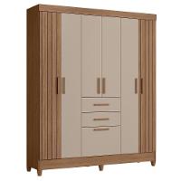 Guarda Roupa Solteiro Malta 7 Portas E 2 Gavetas Carvalho/fendi - Moval - 1