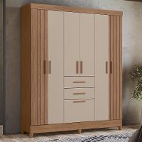 Guarda Roupa Solteiro Malta 7 Portas E 2 Gavetas Carvalho/fendi - Moval - 2