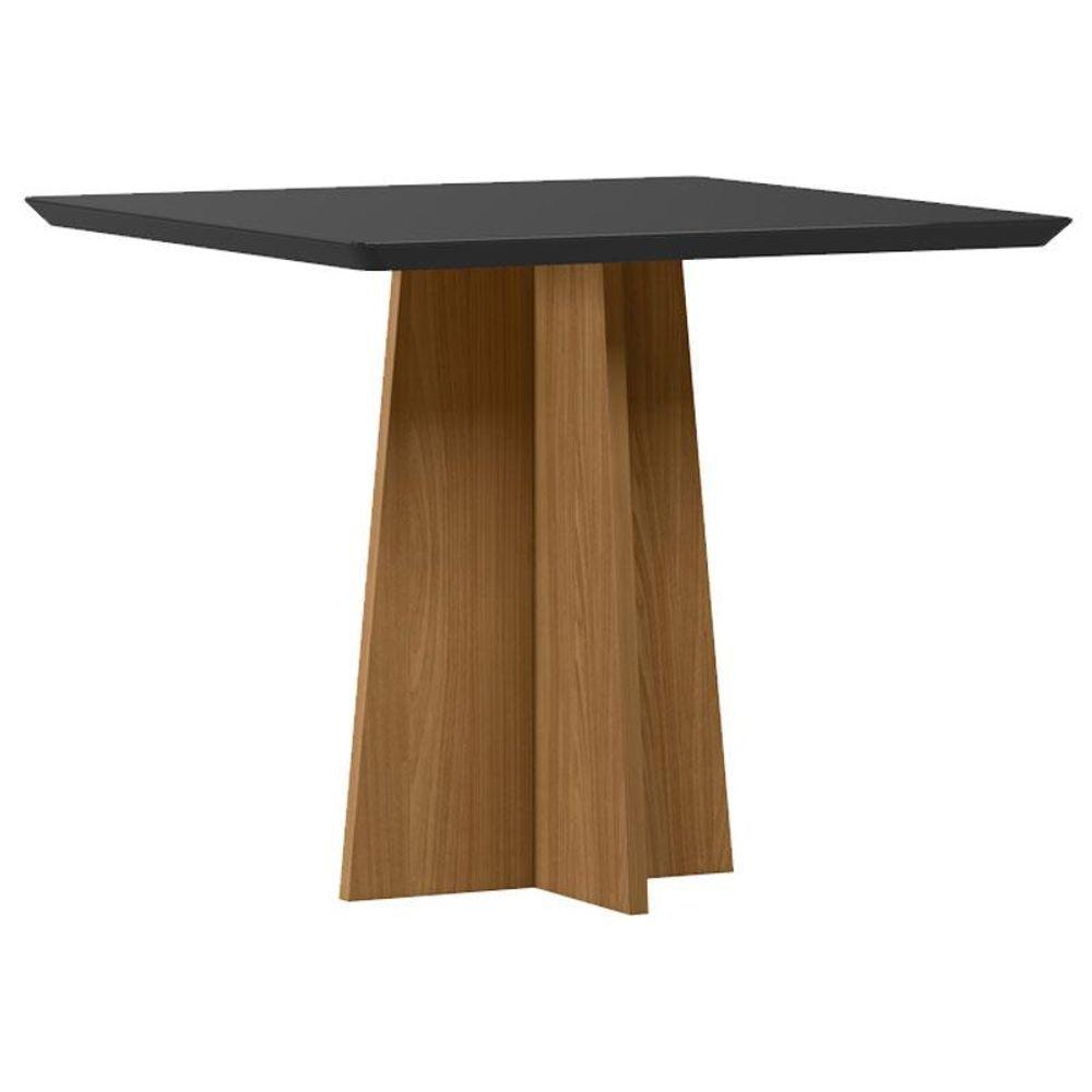 Mesa De Jantar Anitta 90x90 Cm Com Vidro Ype Preto - 1