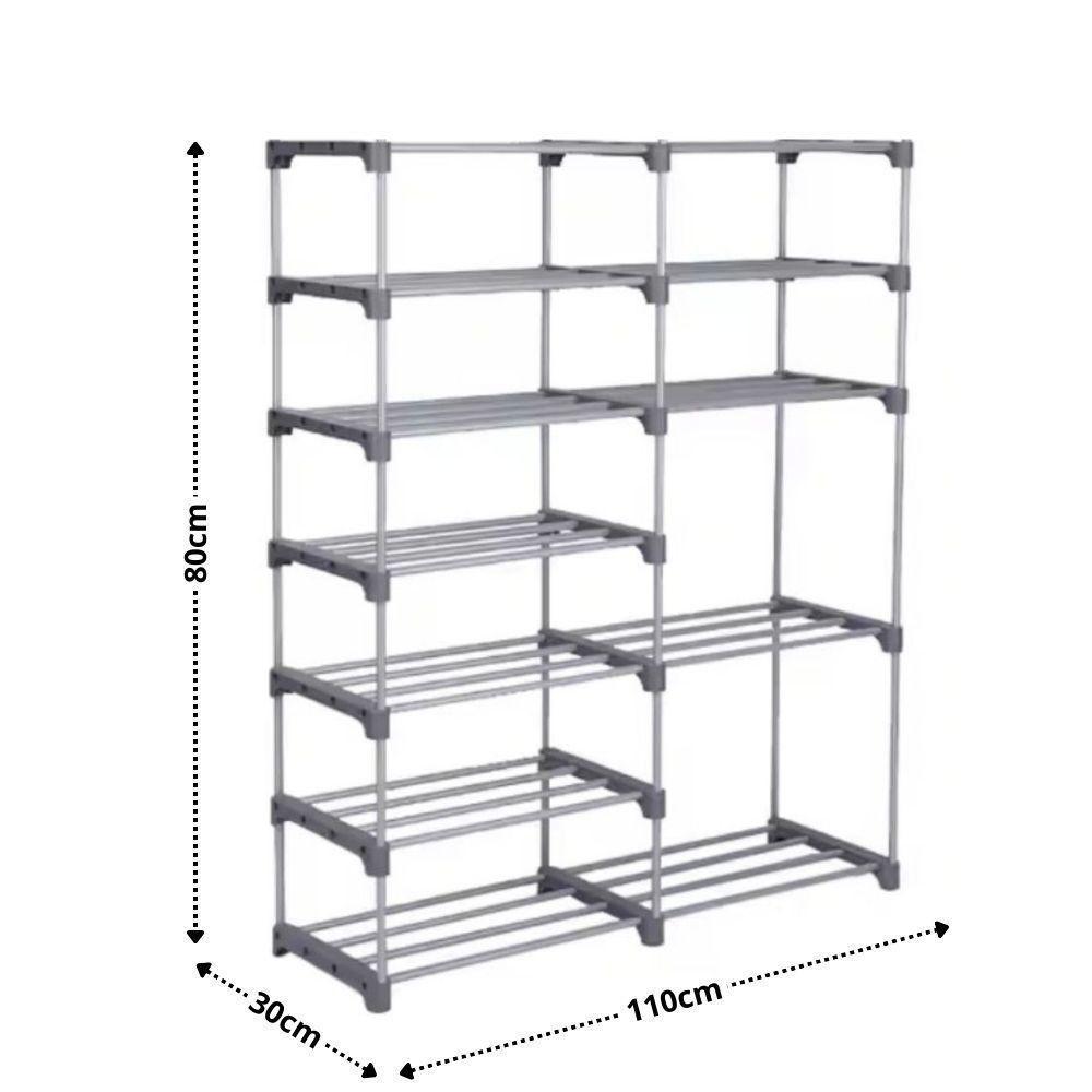 Sapateira Grande Com 12 Prateleiras Organize Até 30 Pares De Sapatos E Tênis Estante Multiuso Para Quarto E Espaços - 6