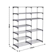 Sapateira Grande Com 12 Prateleiras Organize Até 30 Pares De Sapatos E Tênis Estante Multiuso Para Quarto E Espaços - 6