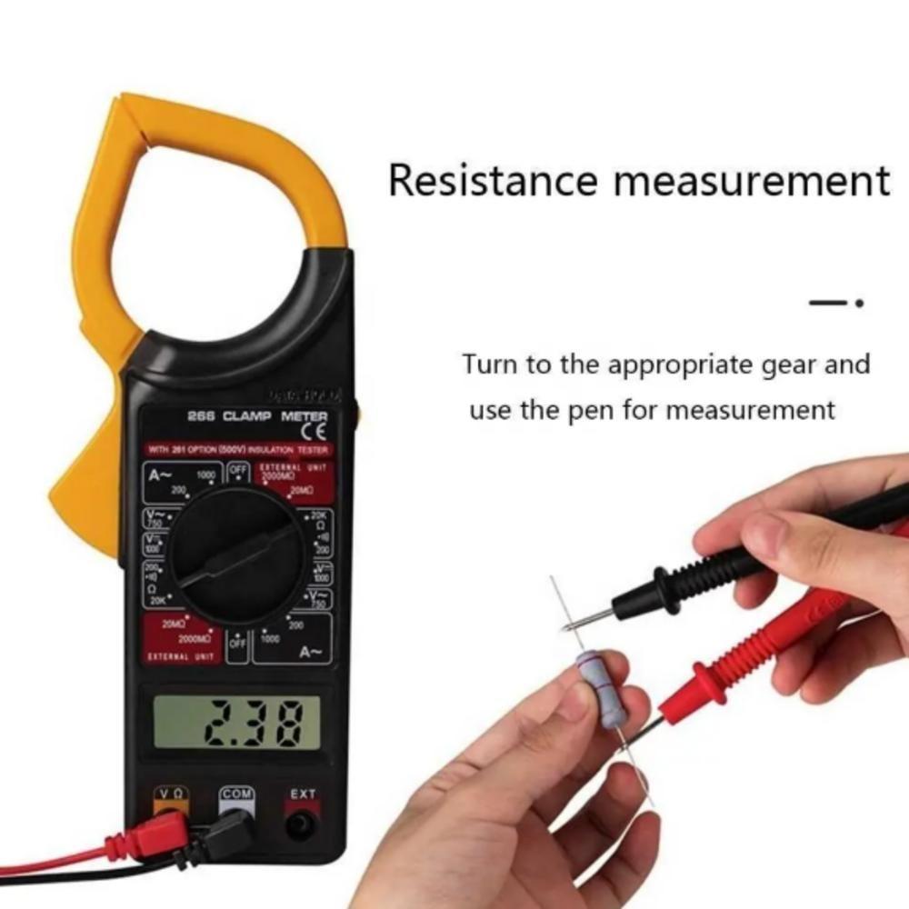 Alicate Amperímetro Digital Profissional 750v 20a 200a Com Estojo E Função Hold Multímetro Para Medições Precisas - 4