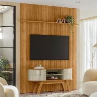 Rack Bancada Com Painel Silverstone Cumaru/opala Para Tv Até 75” - Madetec - 2