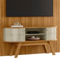 Rack Bancada Com Painel Silverstone Cumaru/opala Para Tv Até 75” - Madetec