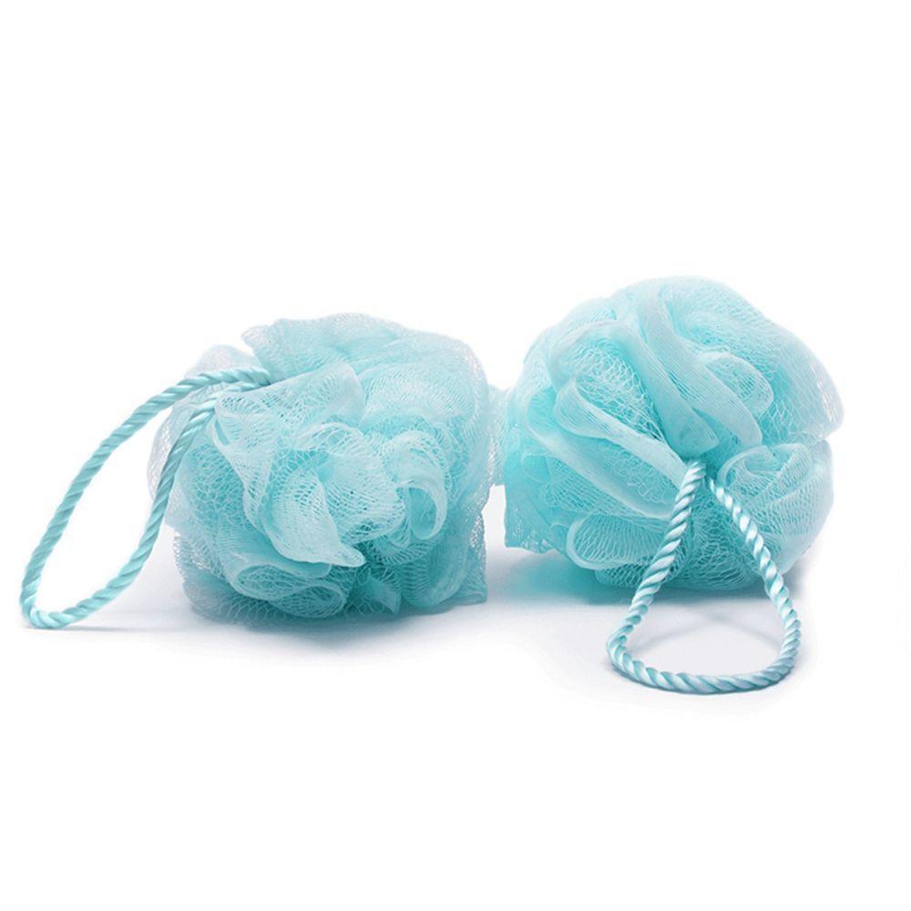 Esponja De Banho Buettner Pote C/ 2un C/ Cordão Nylon Azul - 1