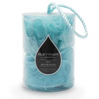 Esponja De Banho Buettner Pote C/ 2un C/ Cordão Nylon Azul - 2
