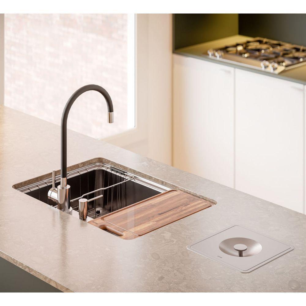 Cuba De Sobrepor/Embutir Em Aço Inox, Lixeira D/Embutir 6L - 3