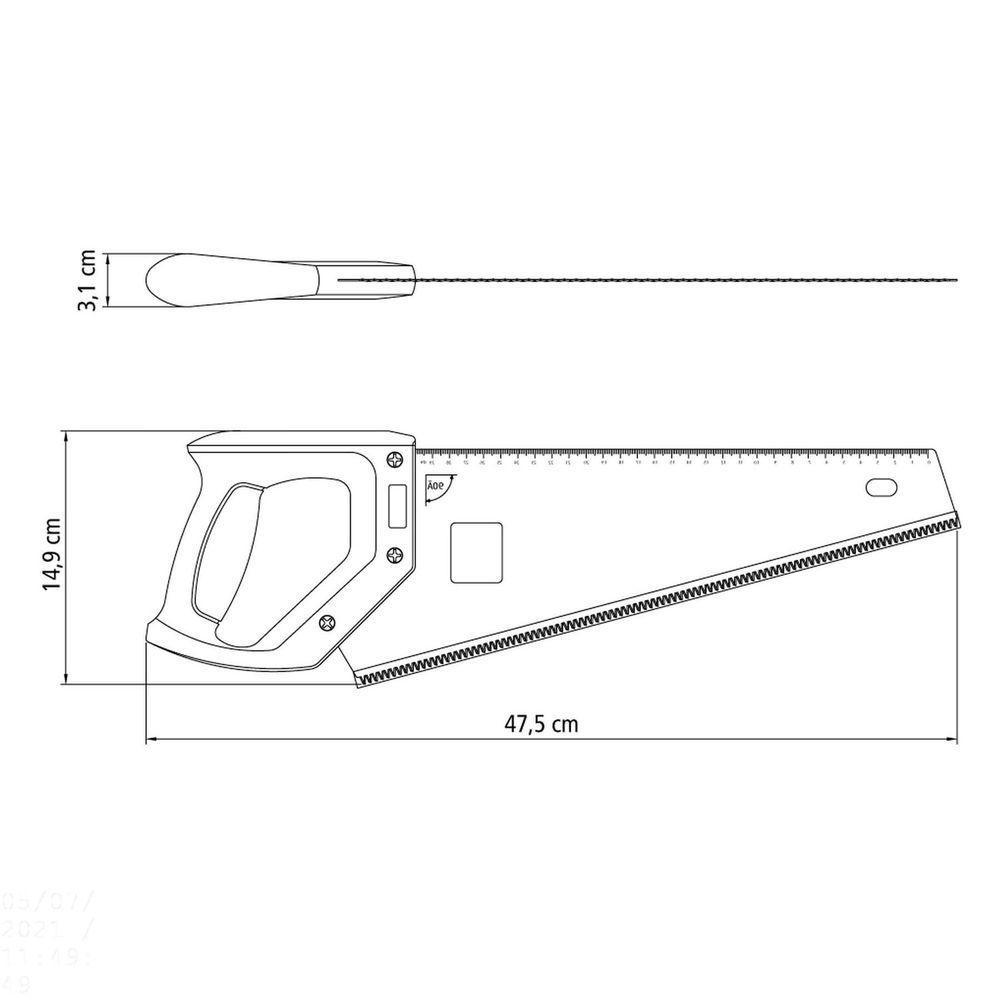 Serrote Tramontina Supercut 15" Com 7 Dentes Por Polegada Lâmina Em Aço E Cabo Injetado Tramontina - 5