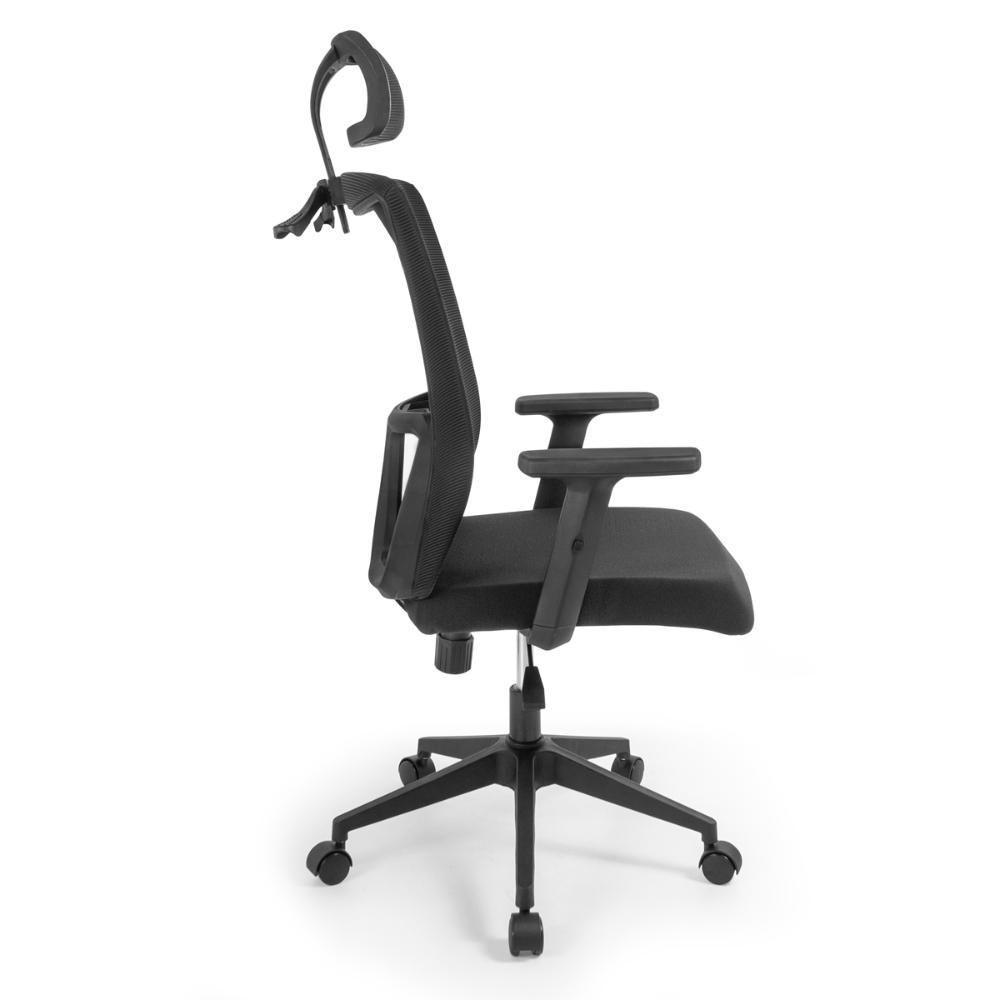 Cadeira De Escritório Ergonômica Imperial Com Apoio De Cabeça E Relax - Preto - 6