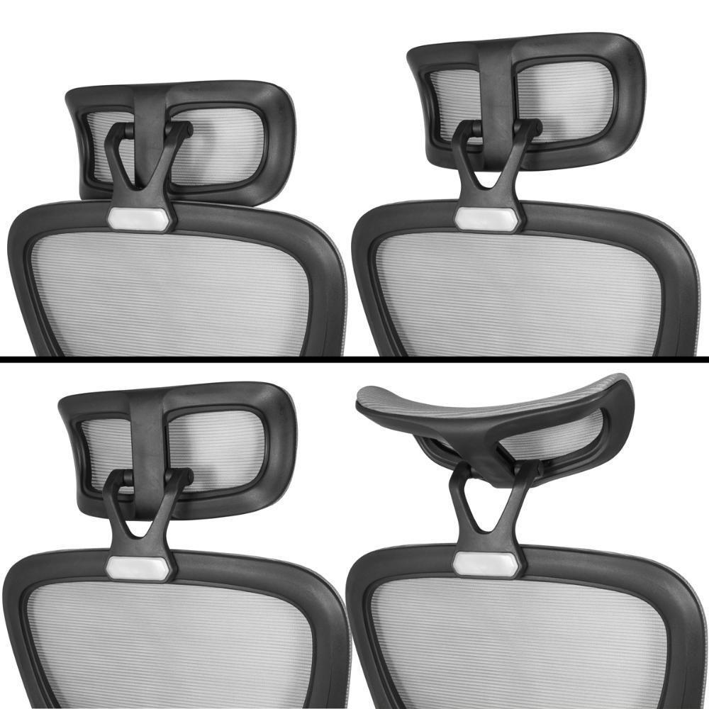 Cadeira De Escritório Giratória Executiva Viena Com Regulagem De Altura - Cinza|preto - 10