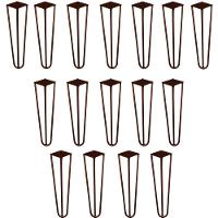 Kit 16 Pés De Metal 30 Cm Mesa De Canto Rack E Puffs Bronze - 1