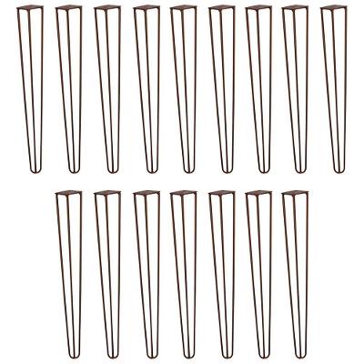 Kit 16 Pés De Metal 60 Cm Legs Mesa De Canto Aparador Bronze