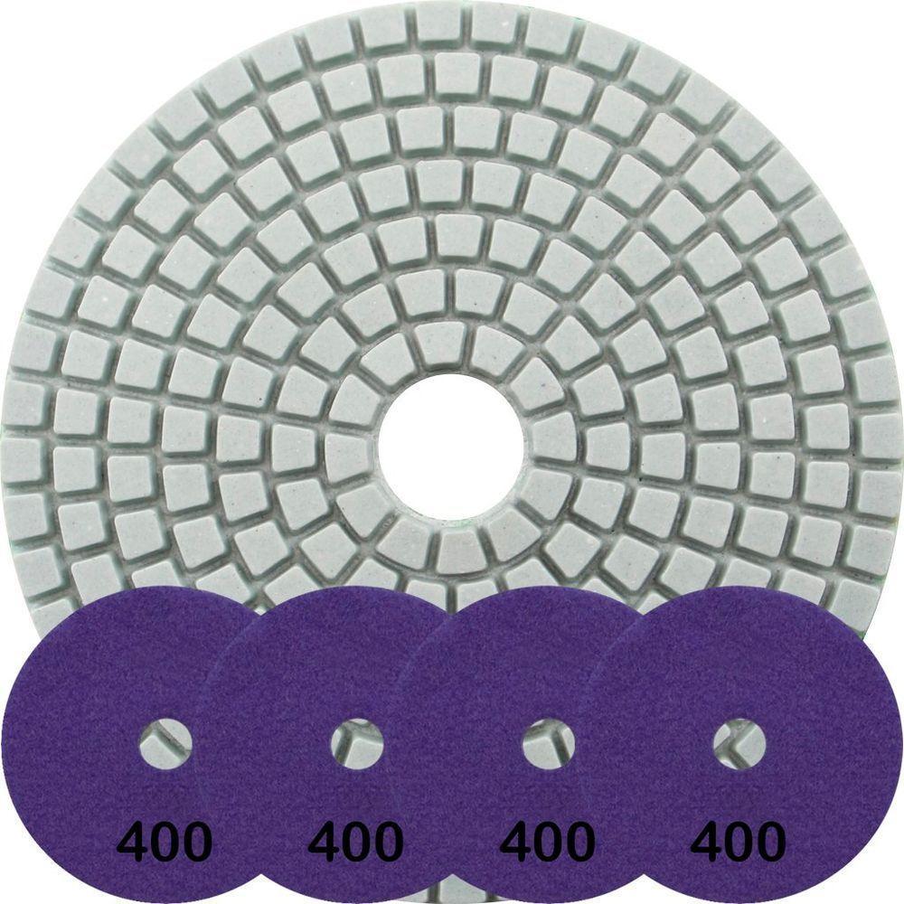Kit 4 Disco Lixa Polimento úmido Mármore 10 Cm Grão 400 - 1