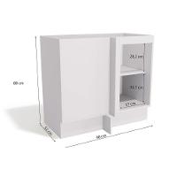 Gabinete De Cozinha Modulado Balcão Maxxi G748 Canto Reto Com 1 Porta Sem Tampo 98cm Canela - Kappesberg - 3