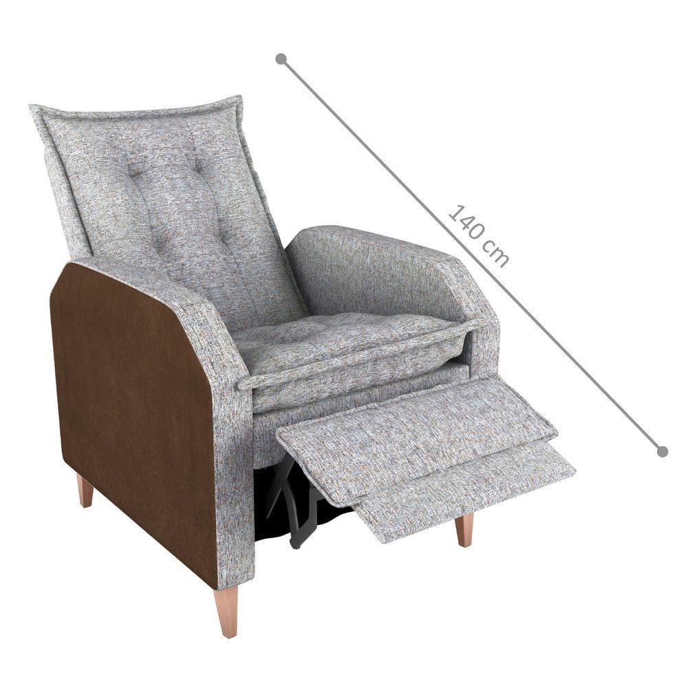 Poltrona Reclinável Do Papai Ben Linho - 3