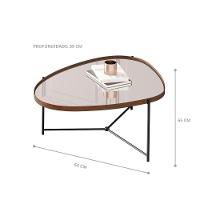 Mesa Centro De Sala Kingston Castanho Preto - 3