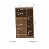 Conjunto De Quarto Jasmine Com Espelho Jatoba Grafite - 5