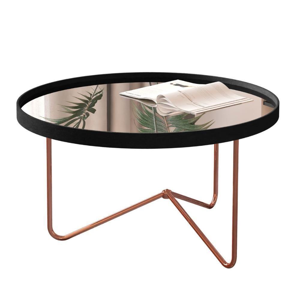 Mesa Centro De Sala Pensilvania Preto Bronze - 2