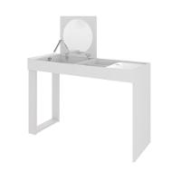 Escrivaninha Penteadeira Com Espelho Aura Branco Fosco - 2