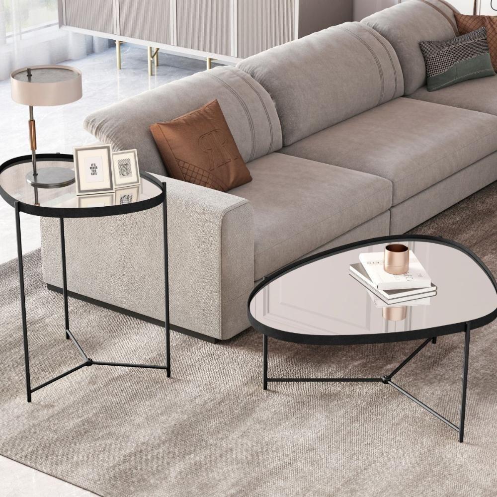 Jogo De Mesas Bergamo Preto Preto Fosco - 2