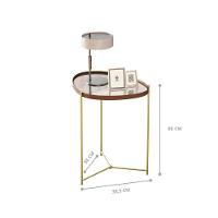 Jogo De Mesas Bergamo Castanho Dourado - 3