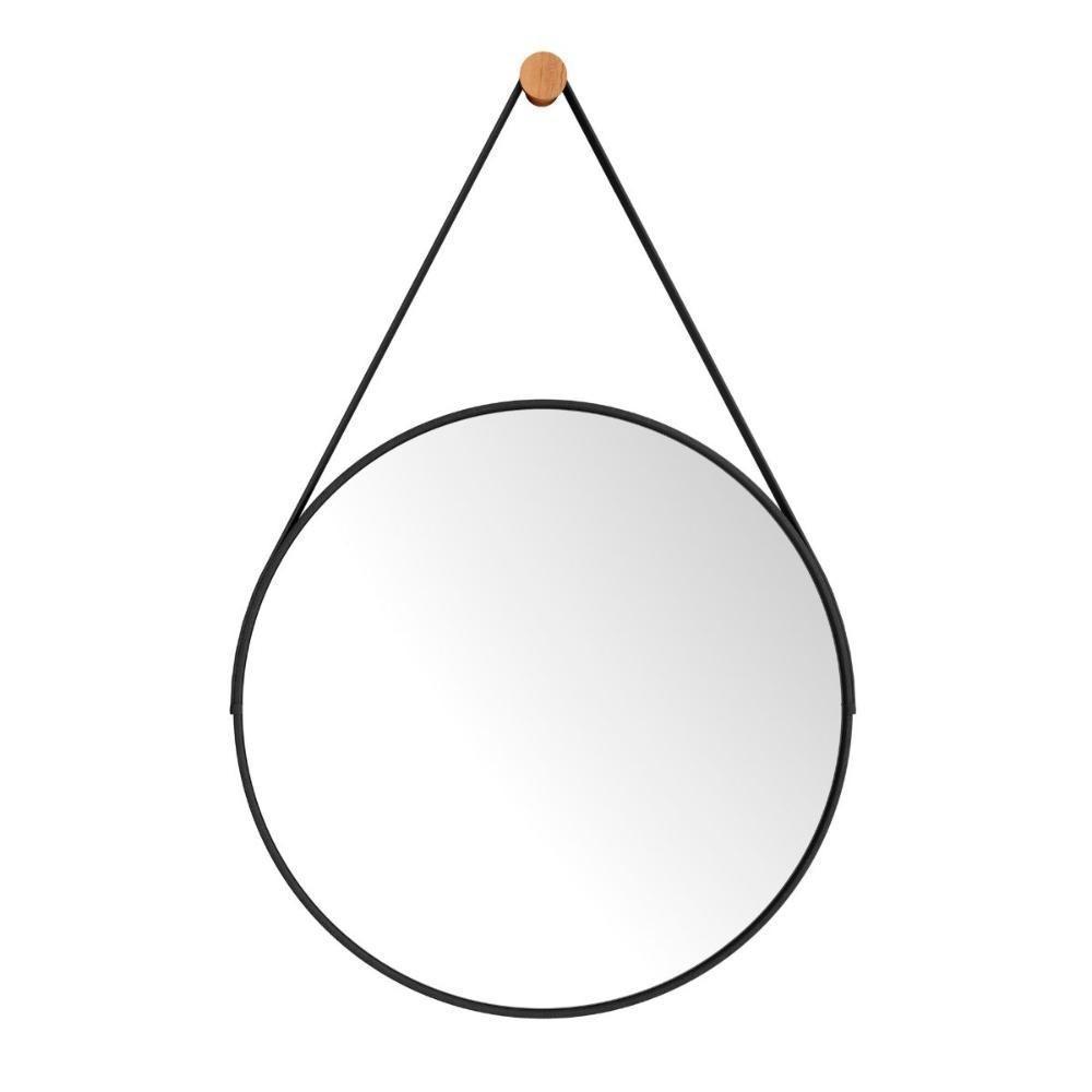 Espelho Orvalho 80 Cm Com Alça Preto - 2