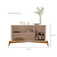 Conjunto Mesa De Centro E Buffet Rogers Off White - 5