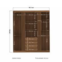 Conjunto De Quarto Jasmine Com Espelho Jatoba