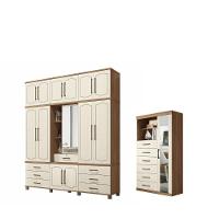 Conjunto De Quarto Diana Com Espelho Jatoba Areia - 1